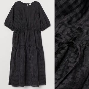 Black H&M Jacquard-Weave Dress